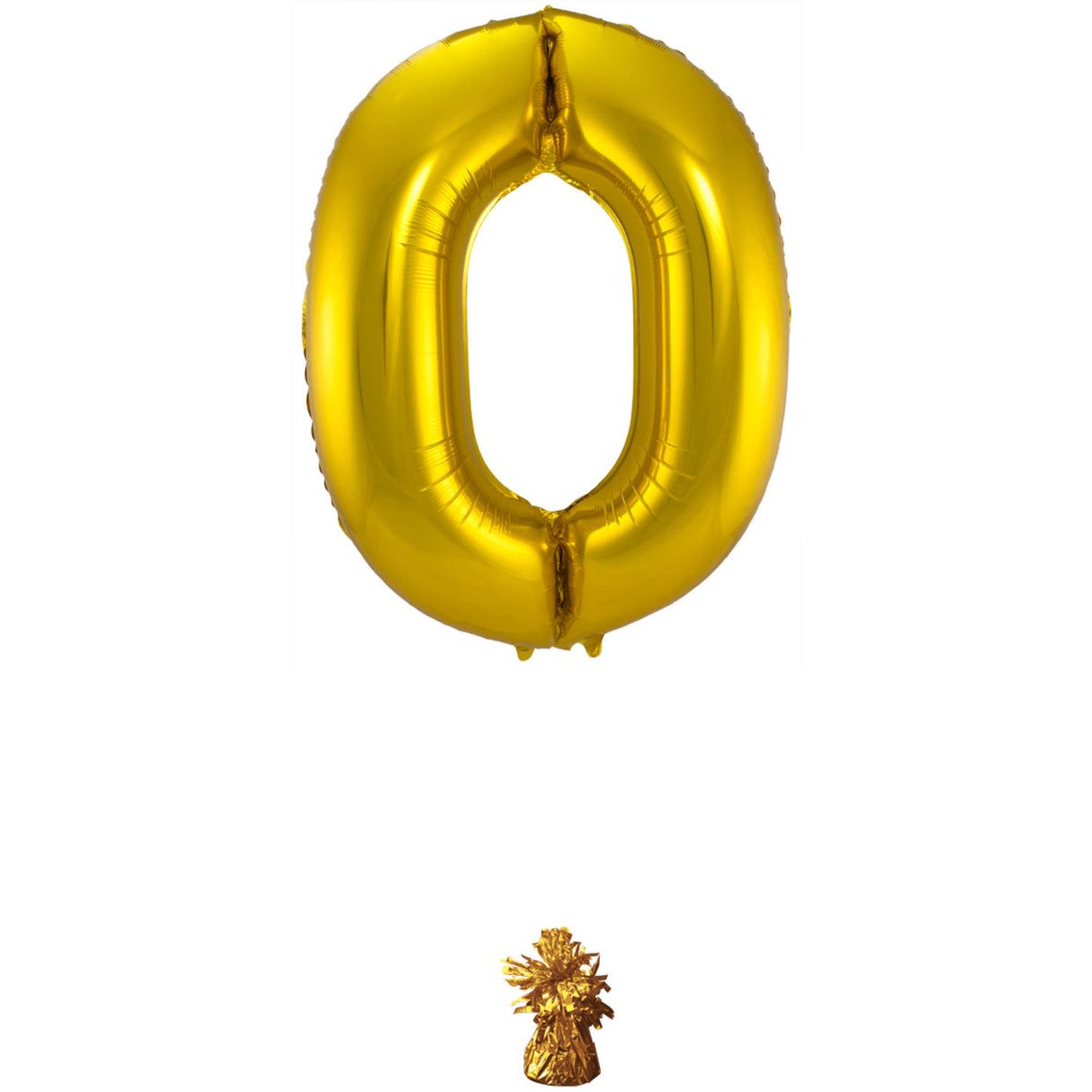 Globo de Foil Número 0 (Oro, 86 cm)