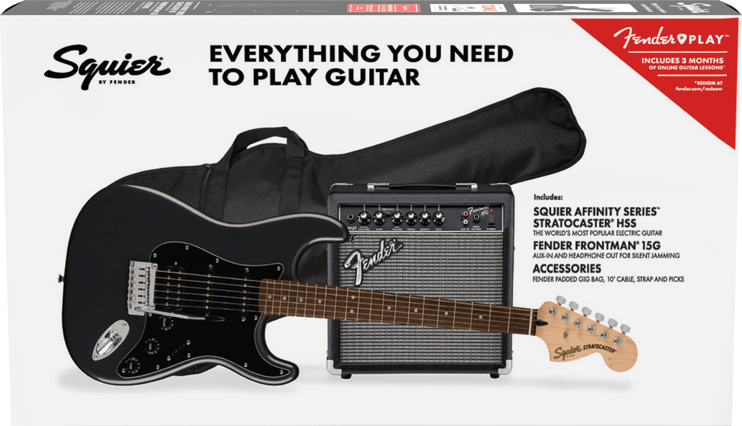 Fender Stratocaster Guitarra eléctrica Startpakke (Frost Metallic)