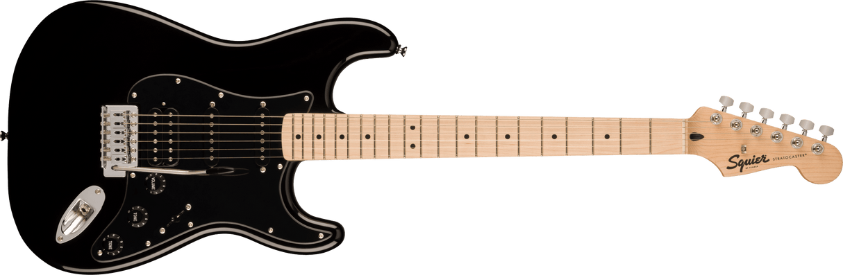 Fender Squier Sonic Stratocaster HSS Electric Guitar (Black)