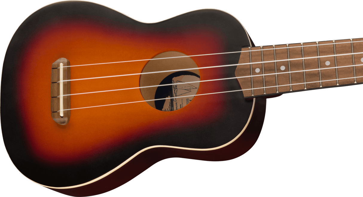 Fender Venice Ukeleles soprano (Sunburst de 2 colores)