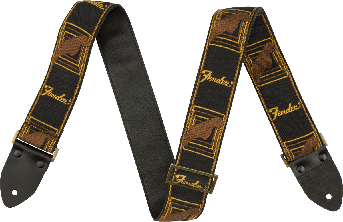 Fender Legacy Vintage Guitar strap (Black/Yellow/Brown, 2")