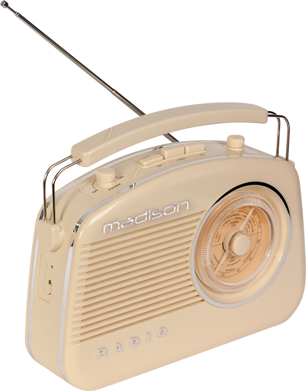 Madison retro radio w. Bluetooth, beige