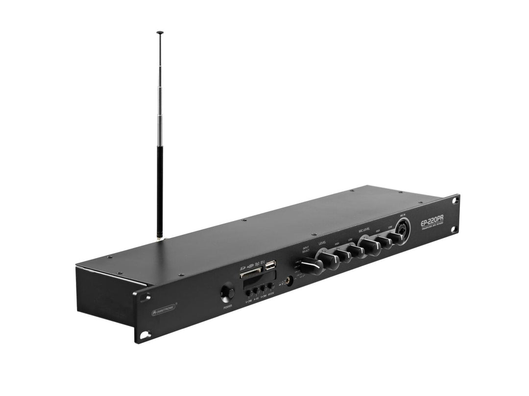 OMNITRONIC EP-220PR preamplificador con reproductor MP3 y radio FM