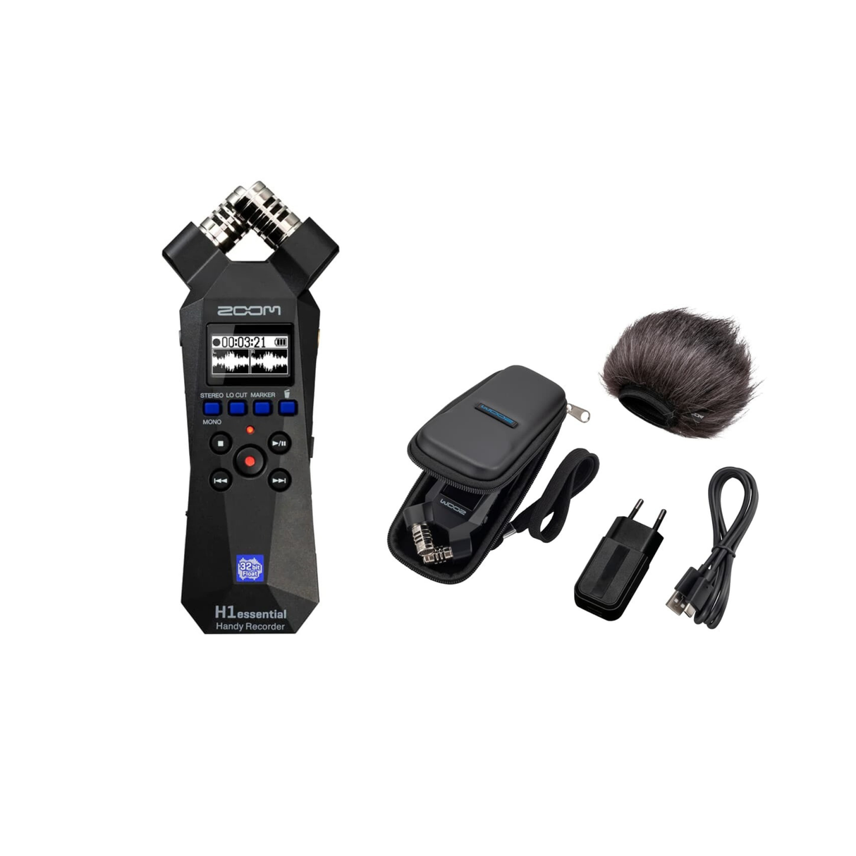Zoom H1e Essential Handy Recorder + Paquete de Accesorios