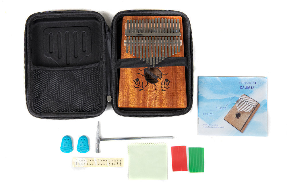 GEWA kalimba con 17 teclas de caoba, Beetle