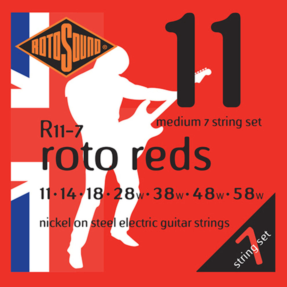 Rotosound Roto Reds R11-7 strings para guitarra eléctrica de 7 cuerdas 11-58
