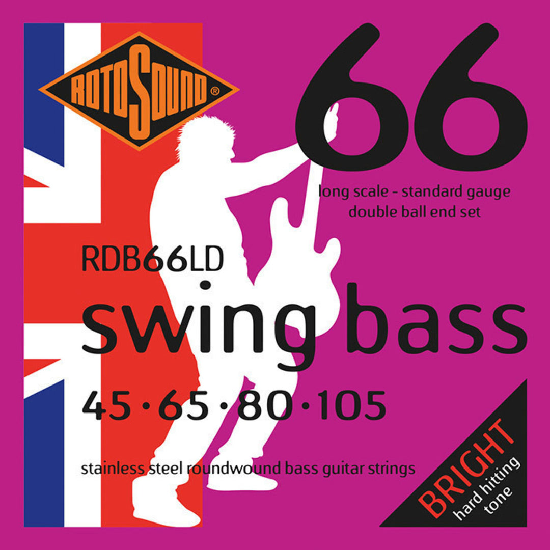 Cuerdas para bajo eléctrico Rotosound Swing Bass 66 Double Ball End - Set 4-str. Medium 45-105 Double Ball (RDB66LD)