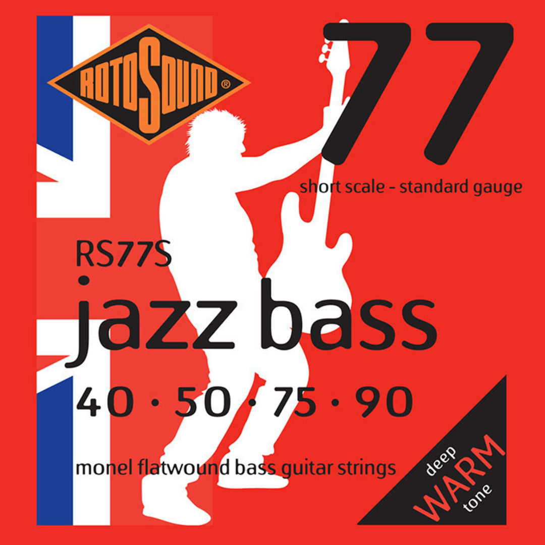 Cuerdas Rotosound Jazz Bass Jazz Bass 77 - Juego de 4 cuerdas Short 40-90 //Longitud de escala Short (30"/760mm) (RS77S)