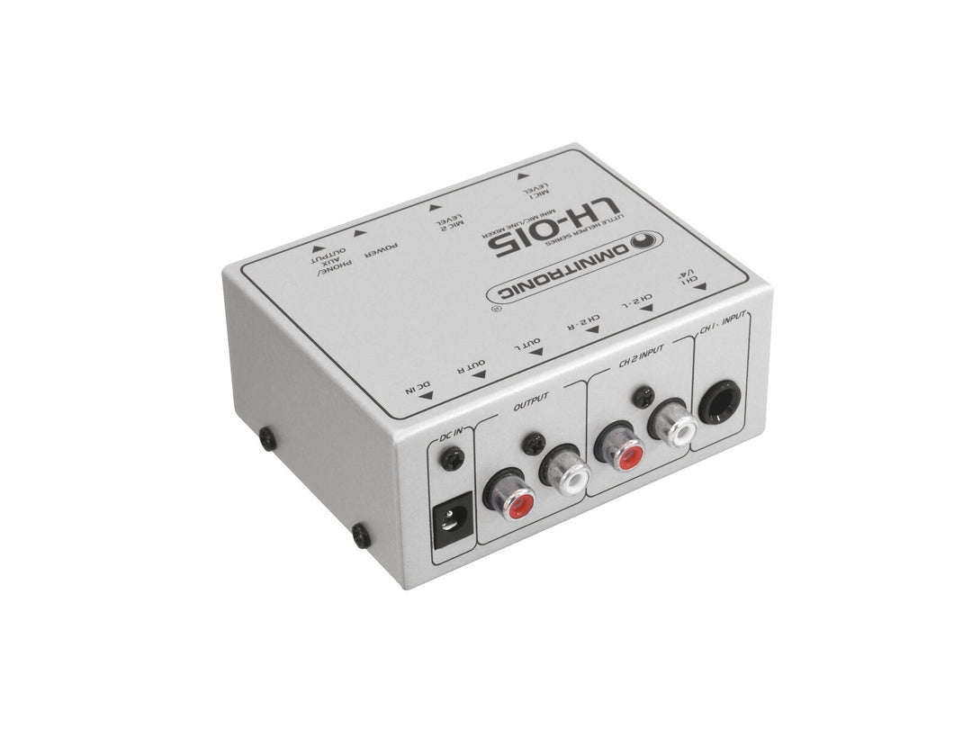 OMNITRONIC LH-015 Mezclador de micrófono/línea de 2 canales