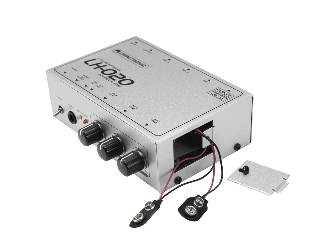 OMNITRONIC LH-020 Mezclador de micrófonos de 3 canales