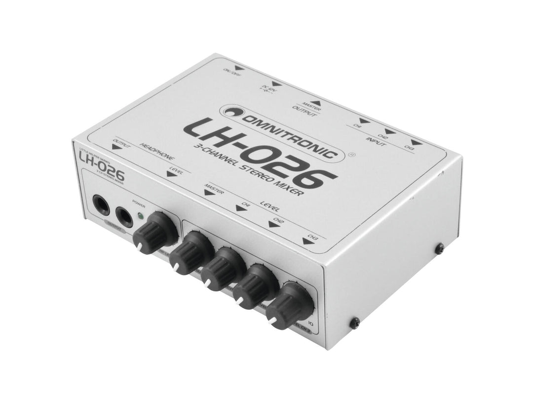 OMNITRONIC LH-026 Mezclador estéreo de 3 canales