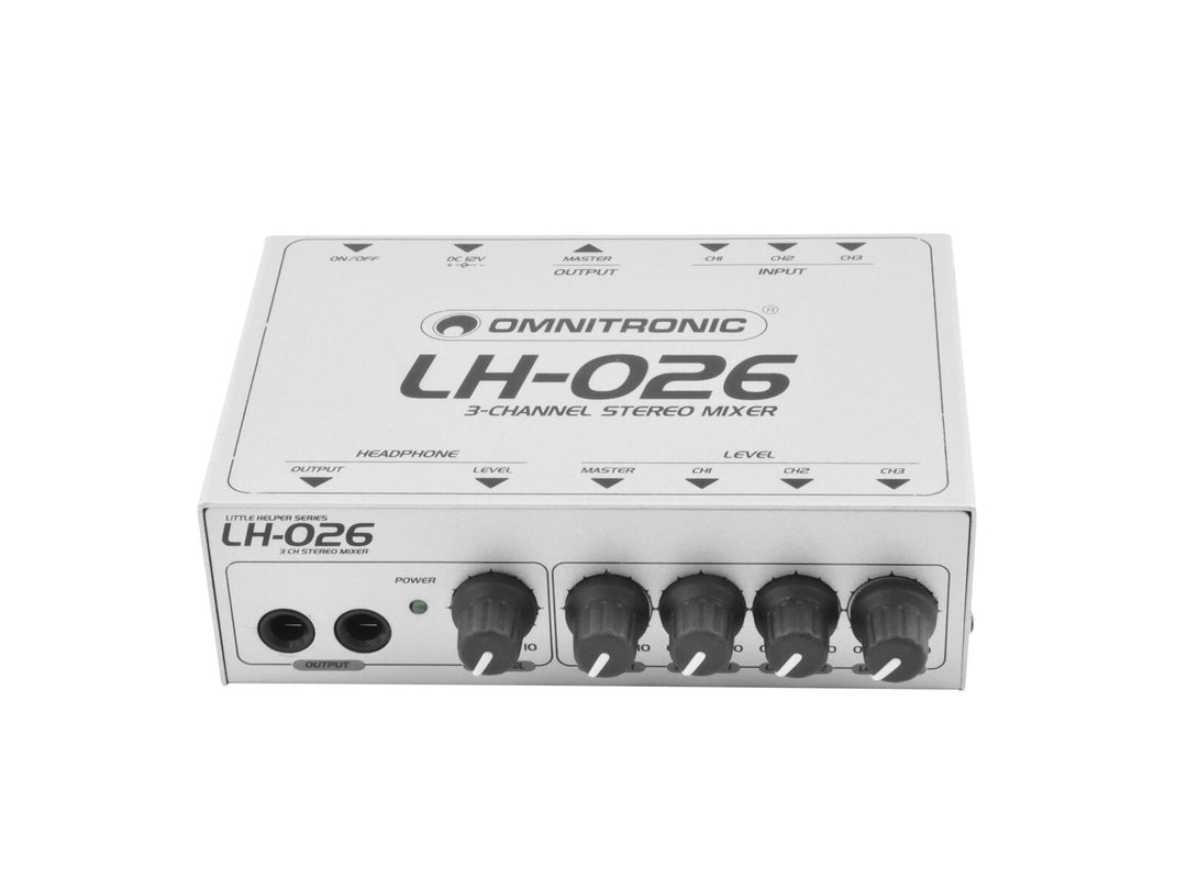 OMNITRONIC LH-026 Mezclador estéreo de 3 canales