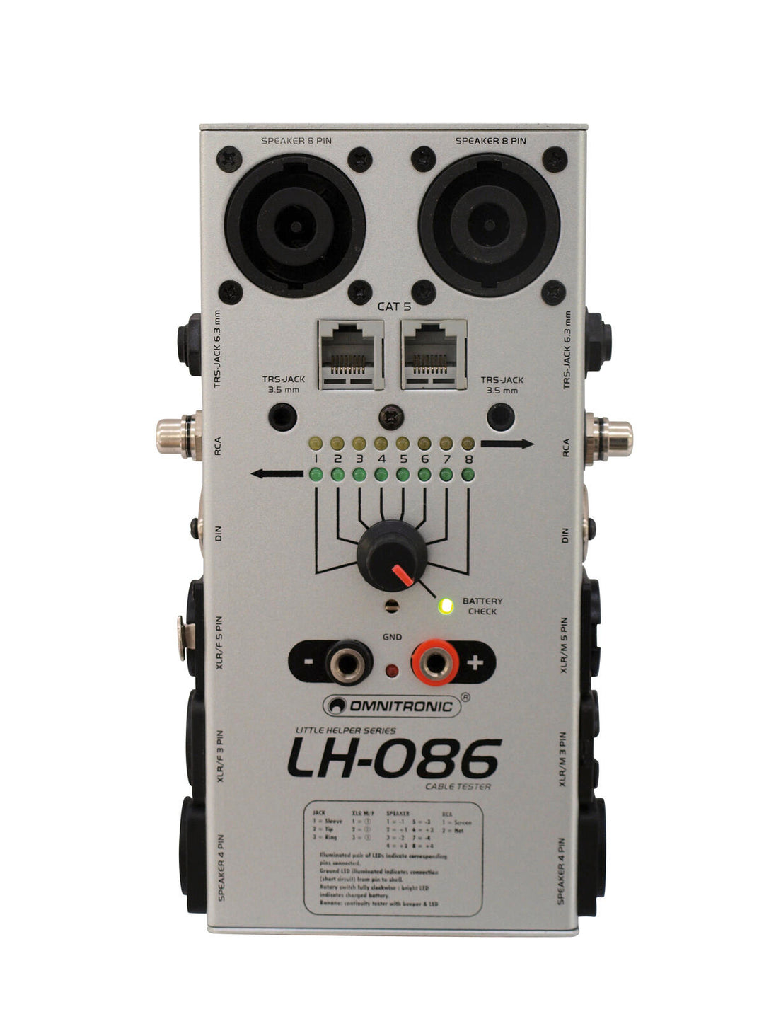 OMNITRONIC LH-086 Comprobador de cables