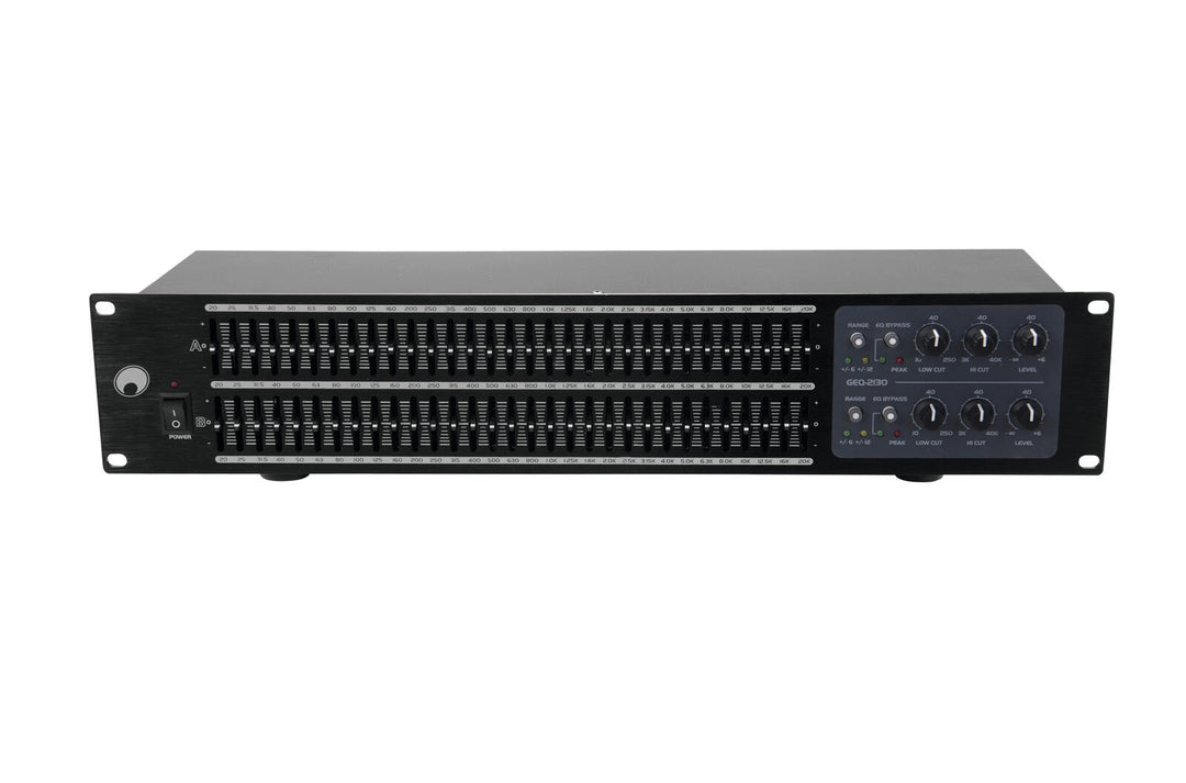 OMNITRONIC GEQ-2310 Ecualizador de 2x31 bandas