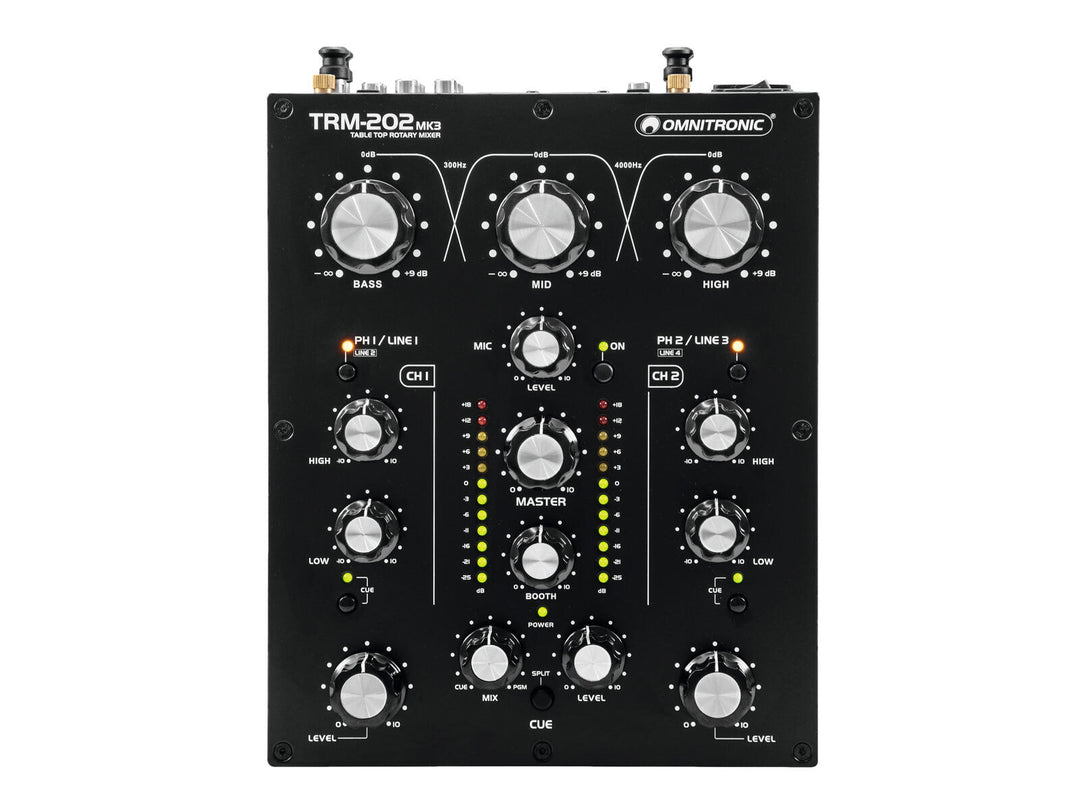 Mezclador giratorio de 2 canales OMNITRONIC TRM-202MK3