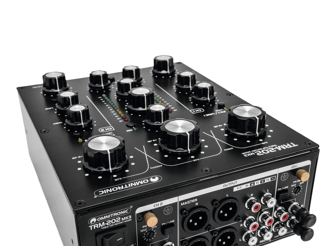 Mezclador giratorio de 2 canales OMNITRONIC TRM-202MK3