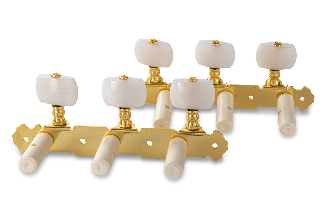 GEWA Clavijas de afinación Guitarras clásica - Botón blanco (sin lira)