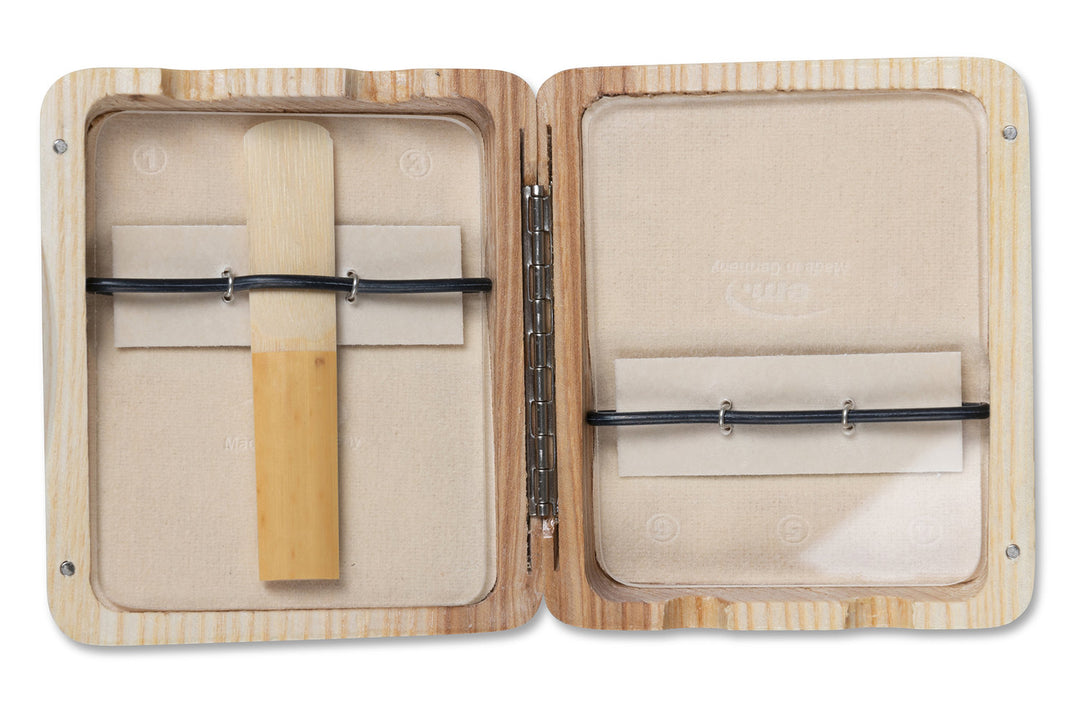 GEWA estuche para cañas de clarinete, 6 cañas - acabado lacado natural