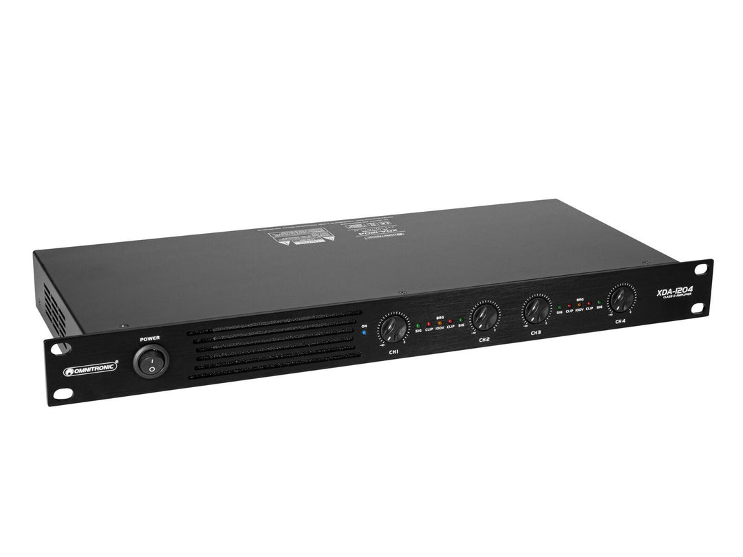 Amplificador OMNITRONIC XDA-1204 de clase D y 4 canales