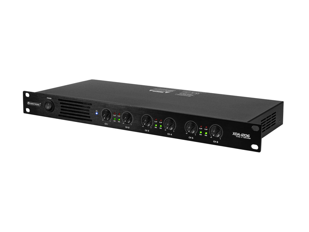 OMNITRONIC XDA-1206 Amplificador Class D de 6 canales