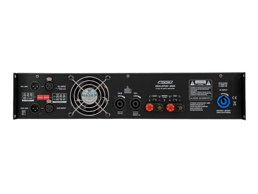 PSSO DDA-2700 MK2 Amplificador de 2 canales