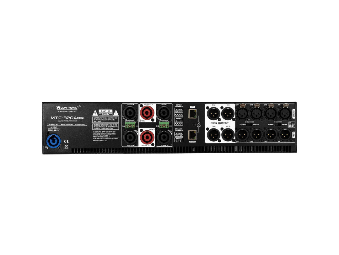 OMNITRONIC MTC-3204DSP Amplificador de 4 canales con DSP