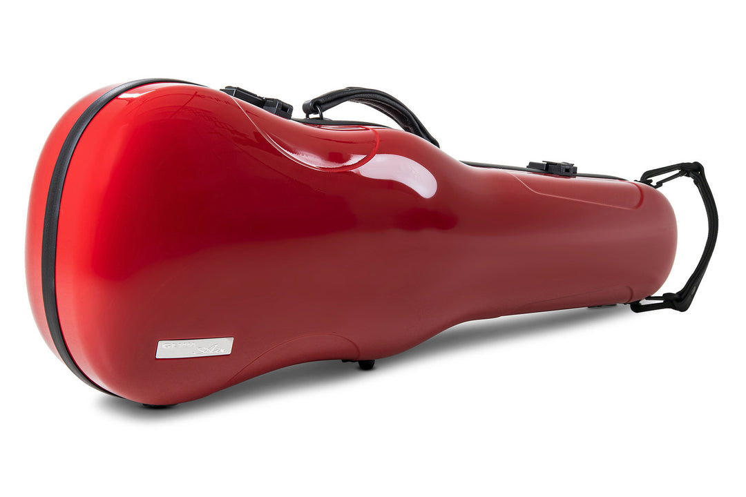 GEWA Estuche moldeado para viola Air 2.0 - Rojo alto brillo (con asa lateral)