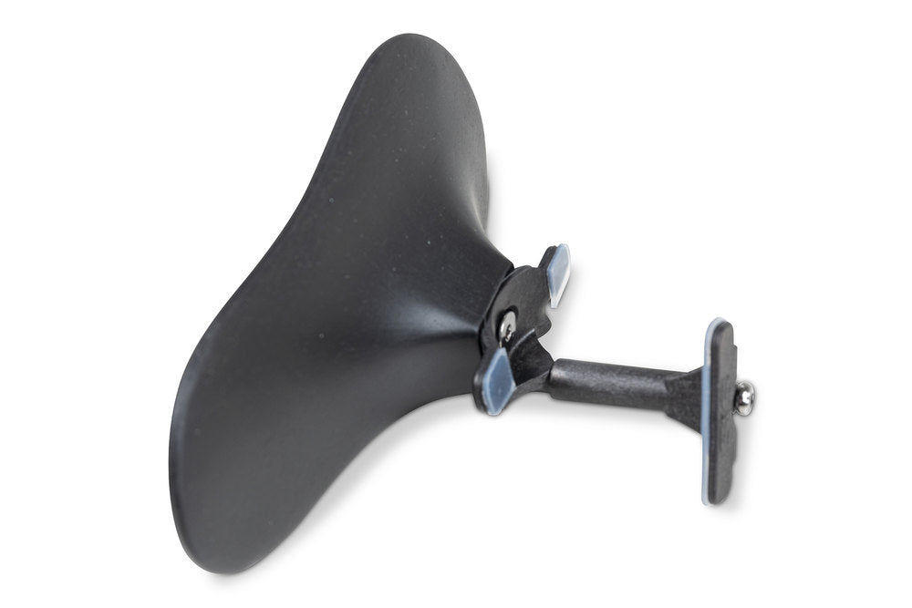 SAS soporte de barbilla con base de carbono, ébano, 28 mm de alto