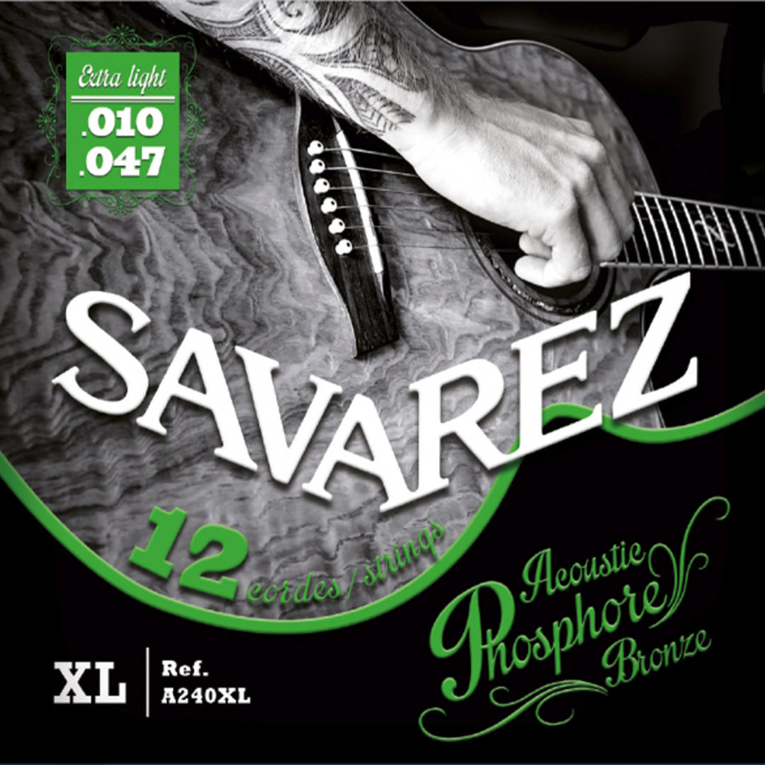 Cuerdas Savarez para guitarra acústica Acoustic - 12.str. Ex-Light .010 (A240XL)
