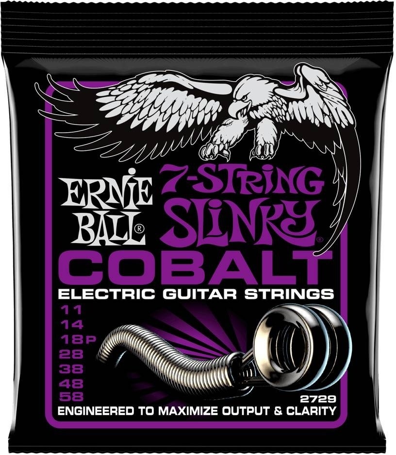 Ernie Ball 2729 Cobalt Power Slinky de 7 cuerdas