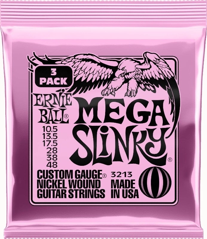Ernie Ball 3213 Mega Slinky Nickel 3-pack