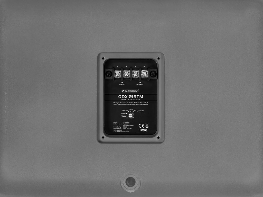 OMNITRONIC ODX-215TM Altavoz de instalación 100V dark gris