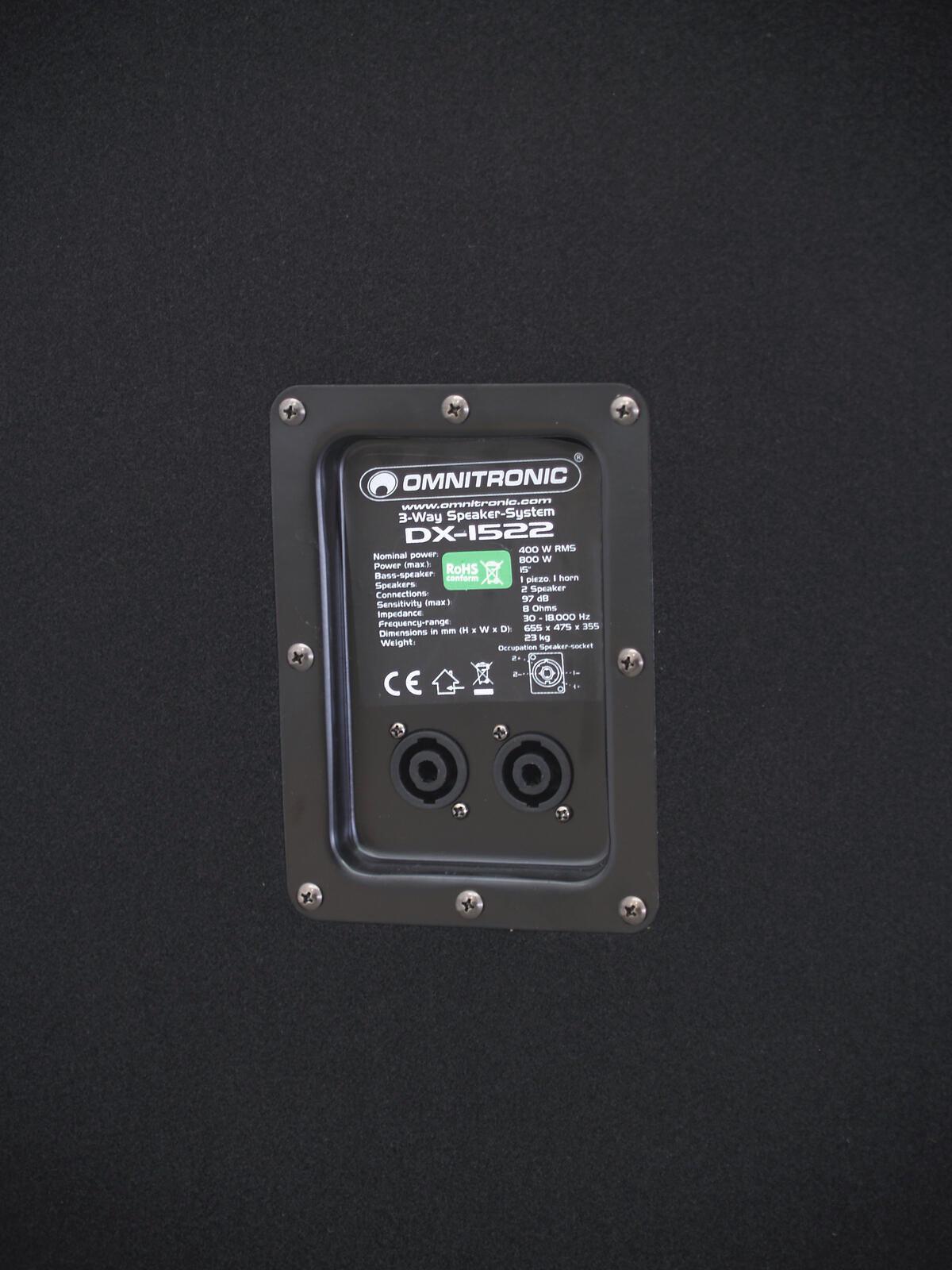 OMNITRONIC DX-1522 3-way Speaker 800 W