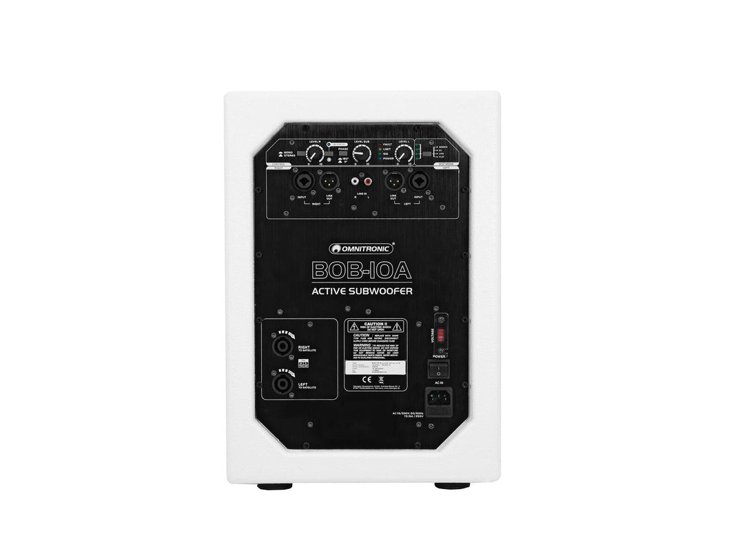 OMNITRONIC BOB-10A Subwoofer activo blanco