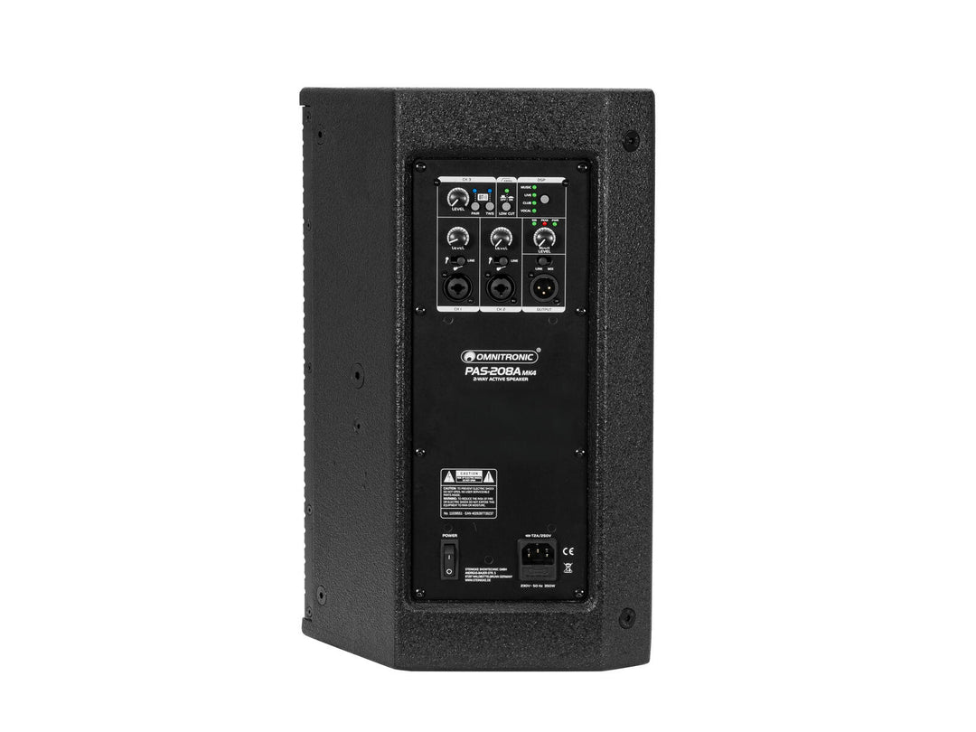 OMNITRONIC PAS-208A MK4 Top de 2 vías, activo, DSP, BT