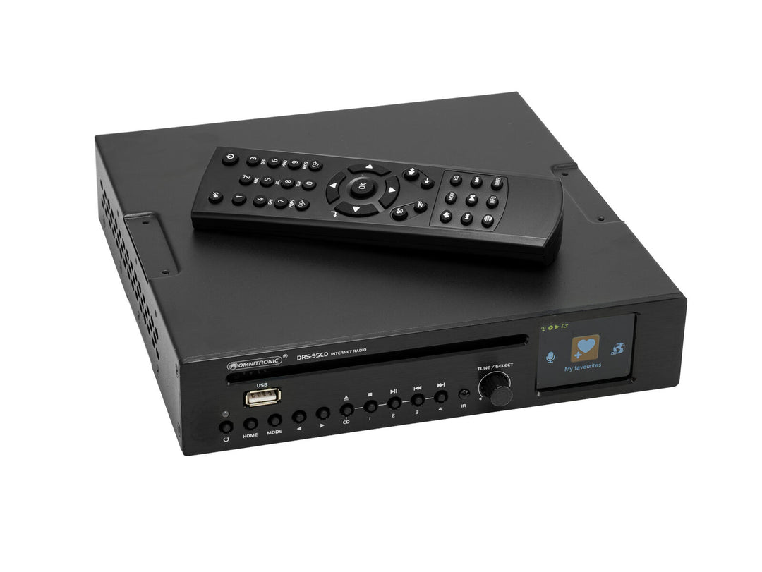 OMNITRONIC DRS-95CD Radio por Internet con DAB+, Bluetooth y reproductor de CD