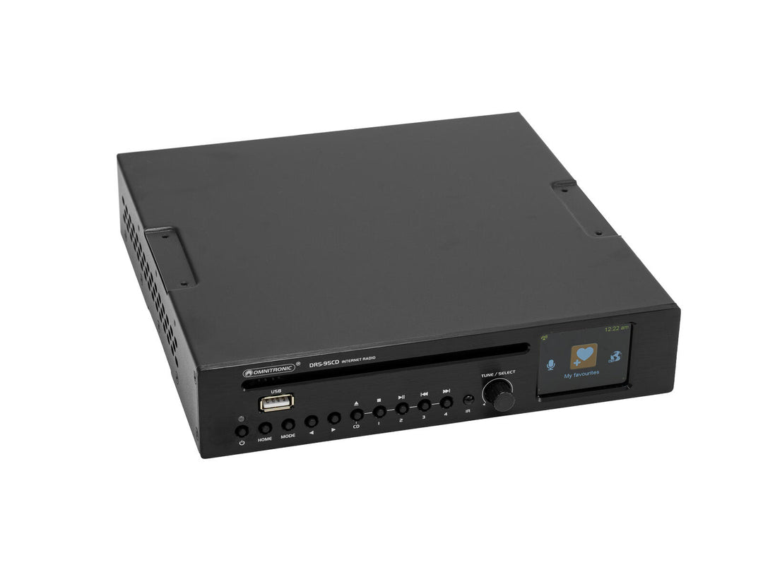 OMNITRONIC DRS-95CD Radio por Internet con DAB+, Bluetooth y reproductor de CD