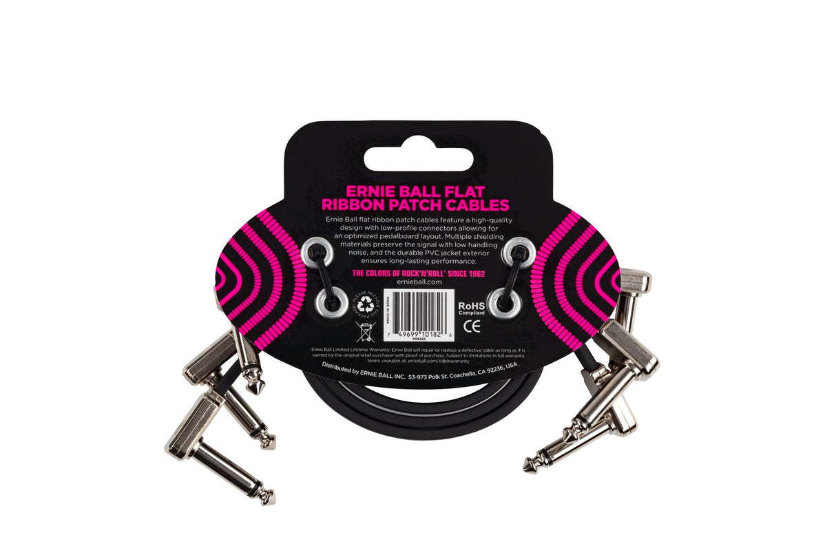 Ernie Ball 6222 Cable de Conexión 3-Pack (30cm)