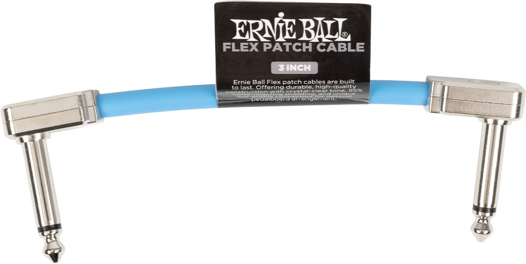 Ernie Ball 6454 Cable patch Flex Azul 7,5cm