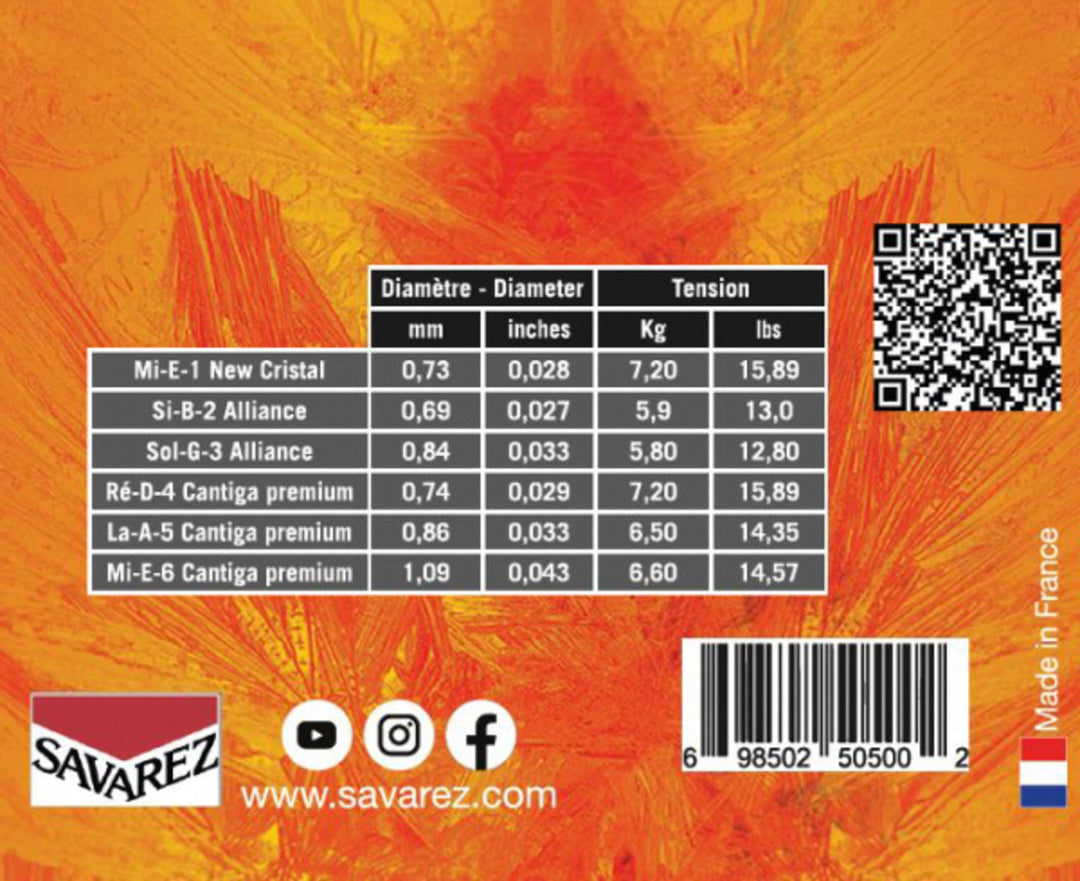 Savarez cuerdas para guitarra clásica Evolution Cantiga Premium - Juego 510ERP (normal/medium)