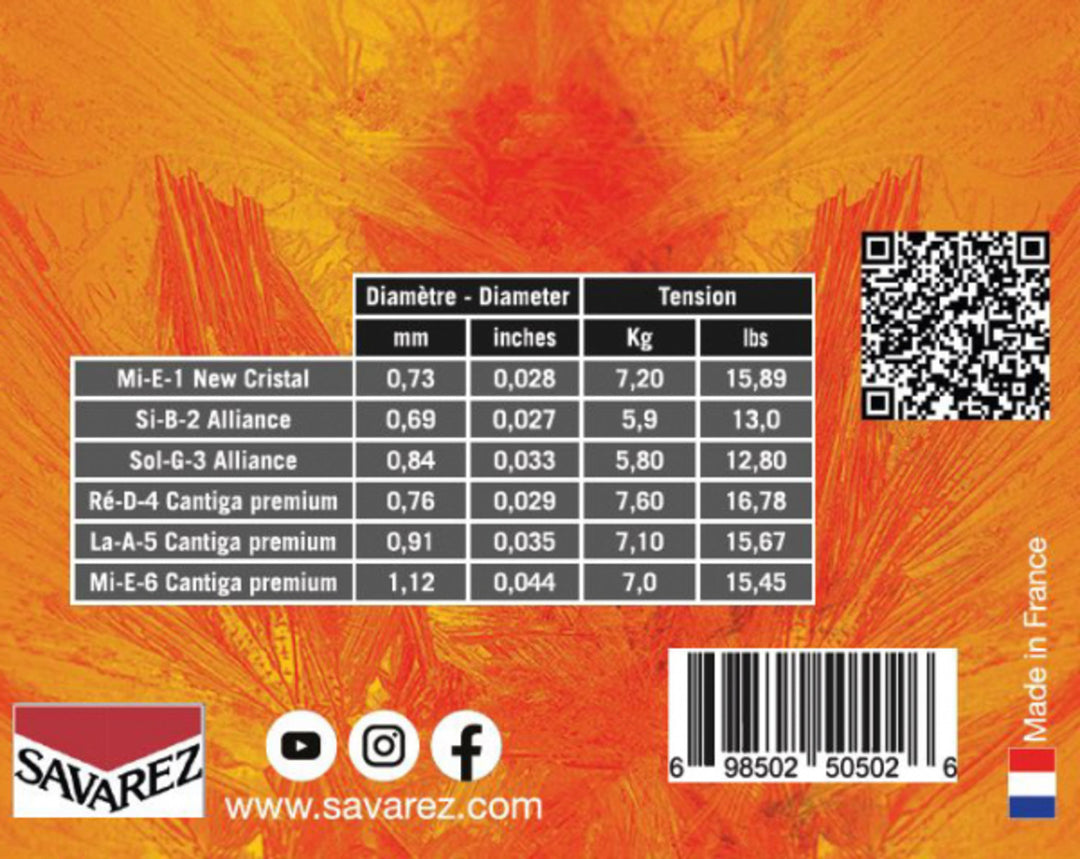 Cuerdas Savarez para guitarras clásicas Evolution Cantiga Premium - Set 510ERJP (mixto)