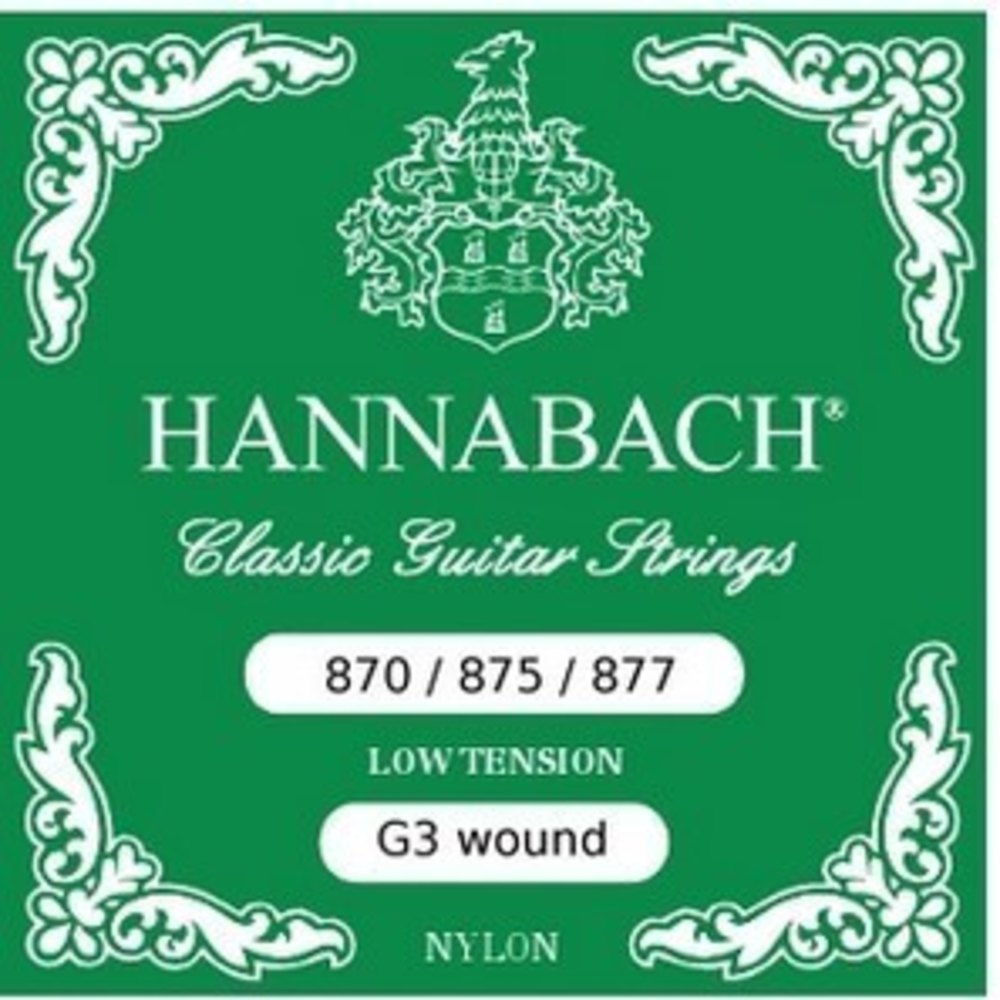 Hannabach 877LT G3 aluminiumomviklet til guitarras klassisk, low tension