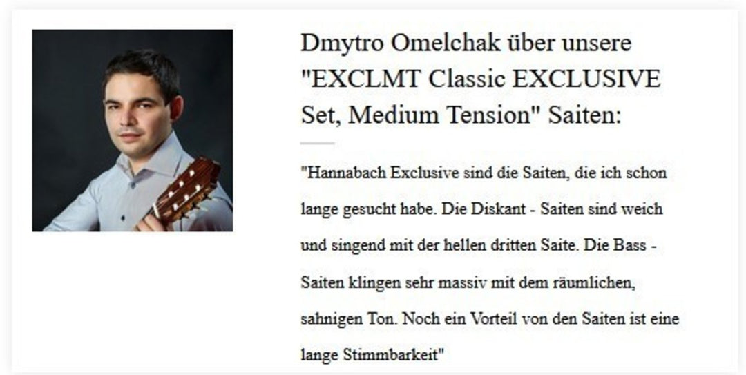 Hannabach Cuerdas para Guitarras clásicas Exclusive Serie High Tension - Exclusiv High Tension Set (EXCLHT)