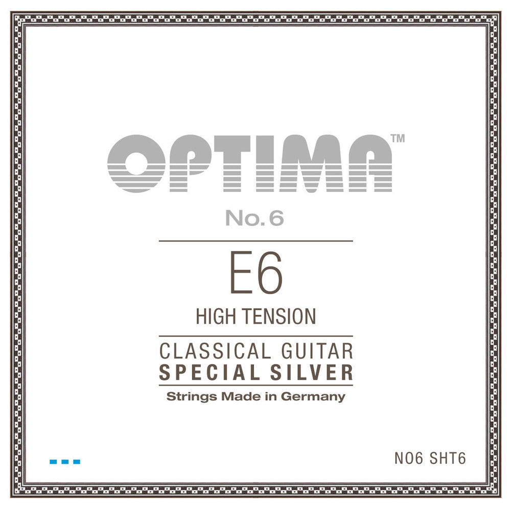 Optima No. 6 E6 cuerda para guitarra clásica, plateada, high tension