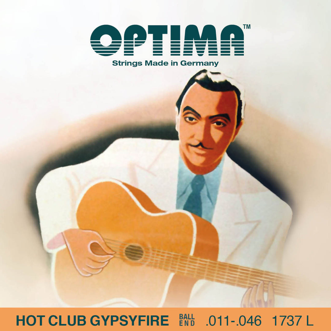 Cuerdas Optima para guitarra acústica Hot Club Gypsyfire plateadas - Set (1737L)
