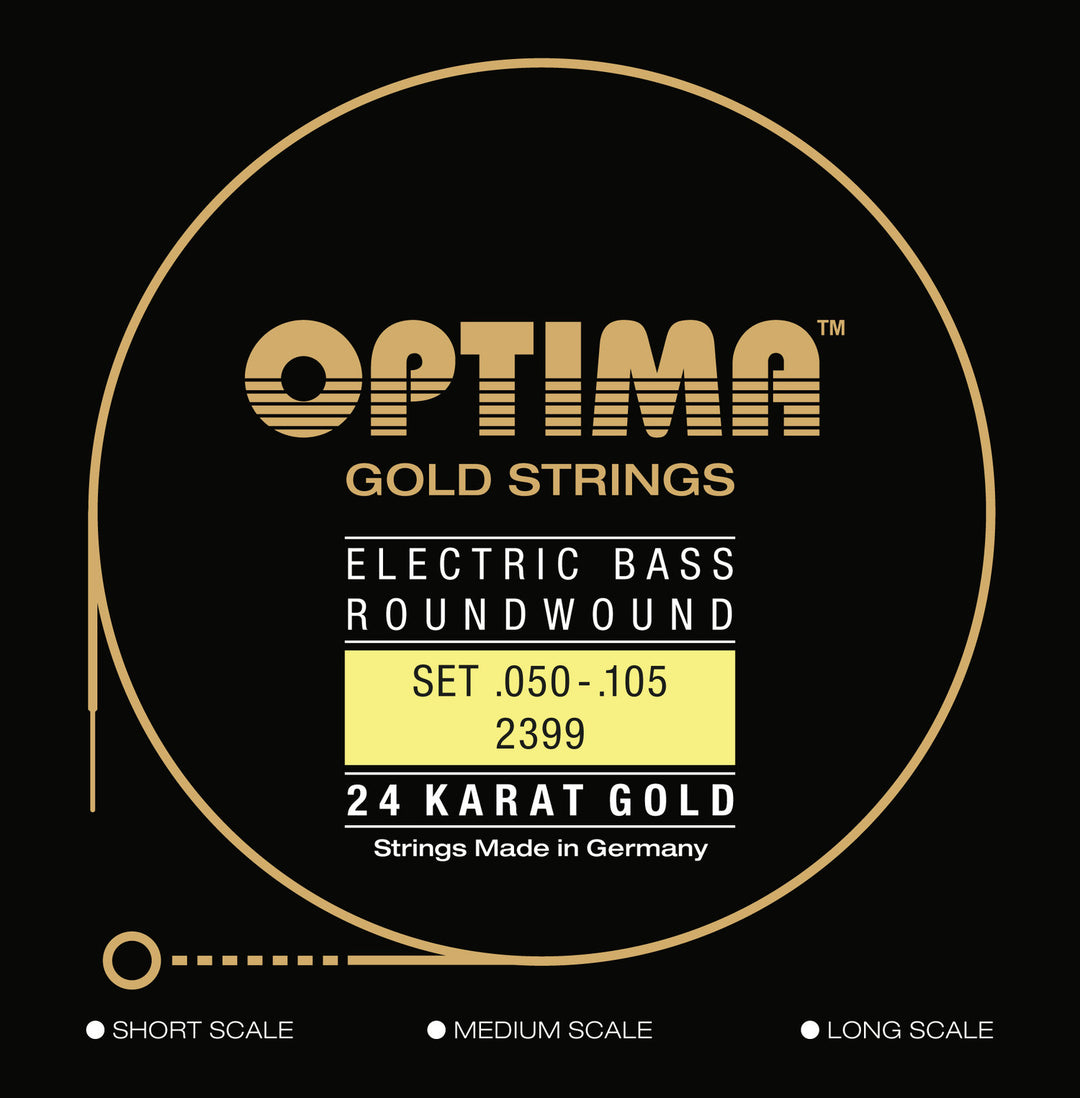 Optima E-Bass Strings Gold Strings Round Wound long scale - set de 4 cuerdas medium (2399M)