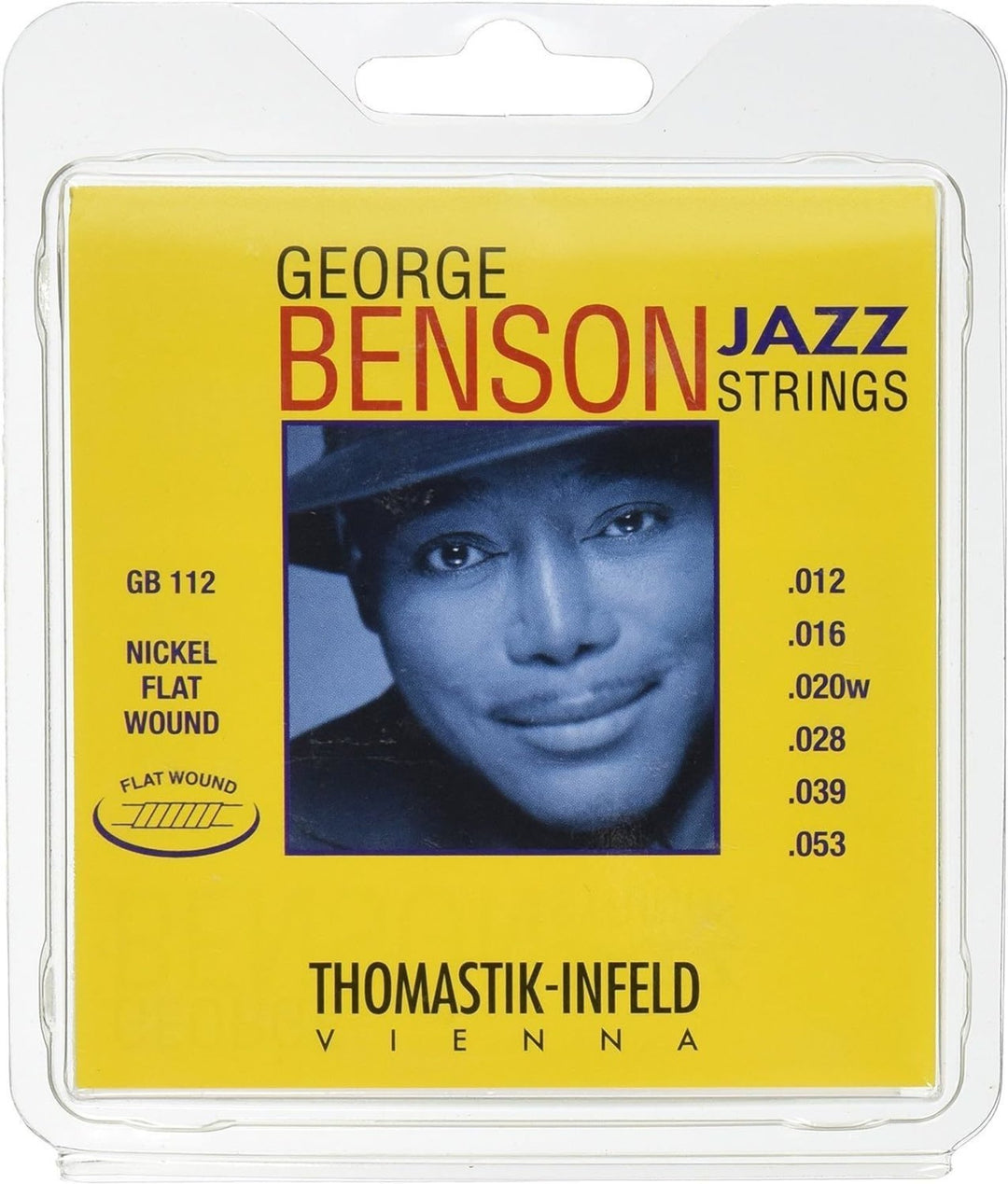 Cuerdas Thomastik-Infeld para guitarra eléctrica George Benson Jazz Guitar - Conjunto flatwound (GB112)