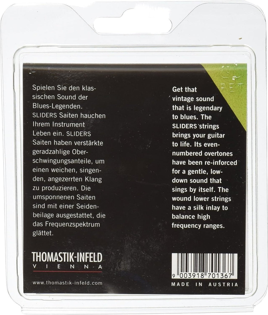 Thomastik-Infeld cuerdas para guitarra eléctrica Sliders Blues Series - set 010 medium (SL110)