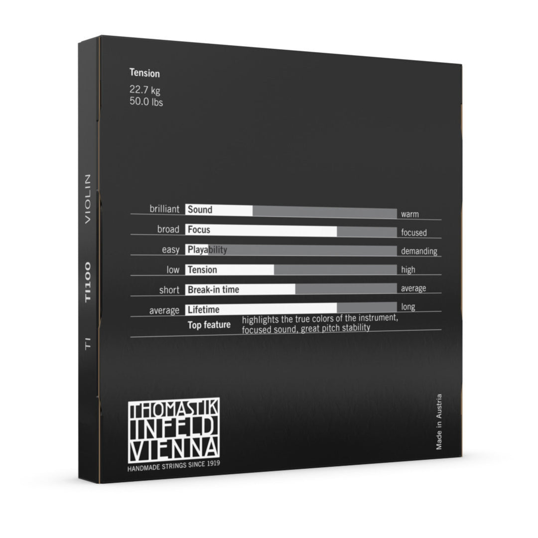 Thomastik-Infeld Cuerdas de Violines TI - Set* con D Alu (TI100)