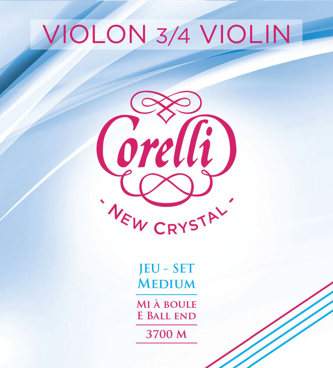 Corelli Strings de violín New Crystal - Set 3/4 (3700M)